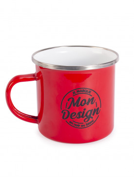 Le Mug Emaillé Vintage Rouge