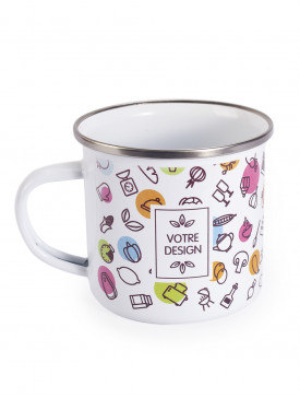 Le Mug Emaillé Vintage Blanc