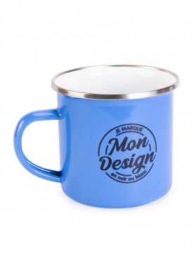 Le Mug Emaillé Vintage Bleu