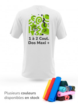 T-shirt 1 à 2 couleurs / Dos