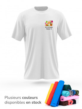 T-shirt 3 à 4 couleurs : Coeur