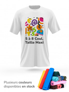 T-shirt 5 à 8 couleurs / Poitrine Maxi