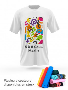 T-shirt 5 à 8 couleurs / Poitrine Maxi+
