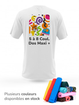 T-shirt 5 à 8 couleurs / Dos