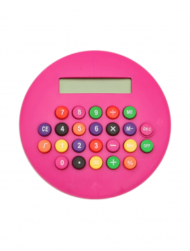 Calculatrice Ronde Rose