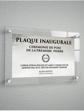 Plaque Polyester Argent 01
