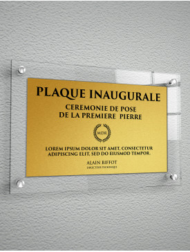 Plaque Aluminium Or 01