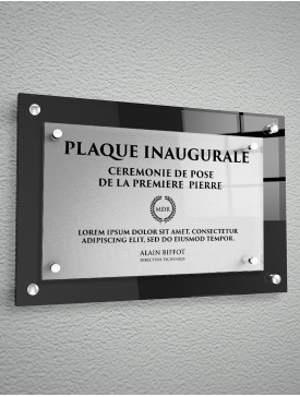 Plaque 3D Aluminium Argent 02