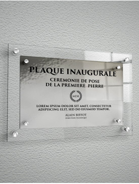 Plaque 3D Polyester Argent 01