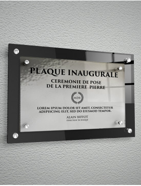 Plaque 3D Polyester Argent 02