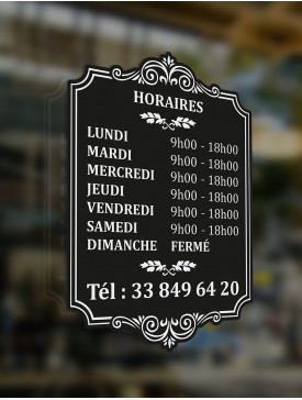 Horaires sur Vynile-Noir