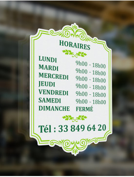 Horaires sur Vinyl-Blanc
