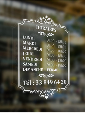 Horaires sur Vinyl-Transparent