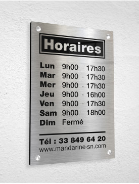 Horaires sur Alubond