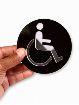 Plaque toilettes handicapé