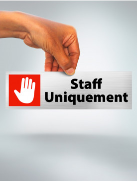 Plaque Staff Uniquement