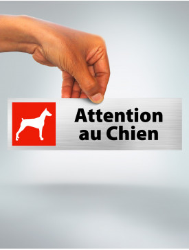 Plaque Attention au Chien