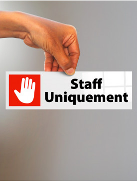 Plaque Staff Uniquement