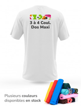 T-shirt 3 à 4 couleurs / Dos