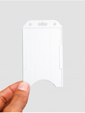 Etui Badge Blanc Vertical