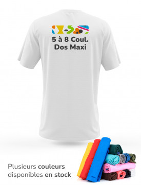 T-shirt 5 à 8 couleurs / Dos