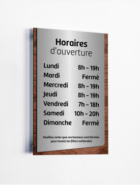 Plaque horaire