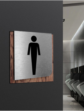 Plaque toilettes hommes