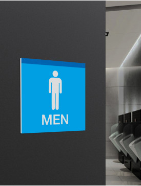 Plaque toilettes hommes