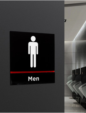 Plaque toilettes hommes