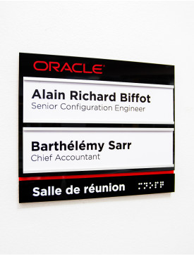 Plaque porte double
