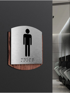 Plaque toilettes hommes