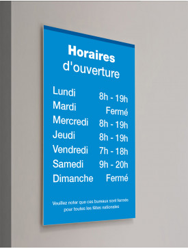 Plaque horaire