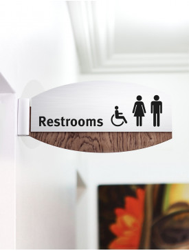 Plaque de toilettes en drapeau