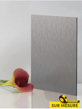 Alubond argent métal brossé