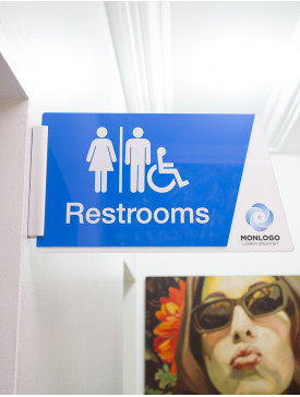 Plaque de Toilettes en Drapeau