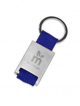 Le Porte-clé Métal Tissé Bleu