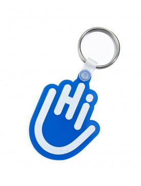 Porte-clés plexi bleu cyan