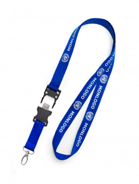 Clé USB Lanyard Bleu
