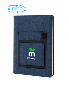 Notebook RPET Tissu bleu