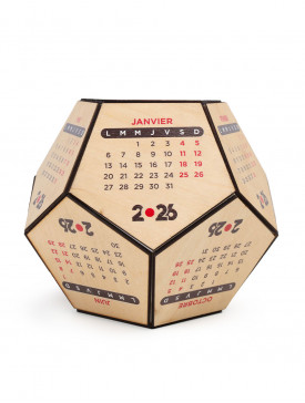 Calendrier 3D en bois