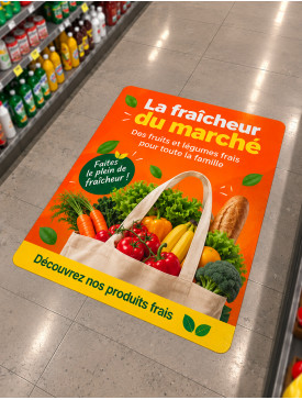Tapis publicitaire de sol