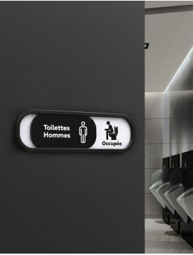 Plaque toilettes coulissante
